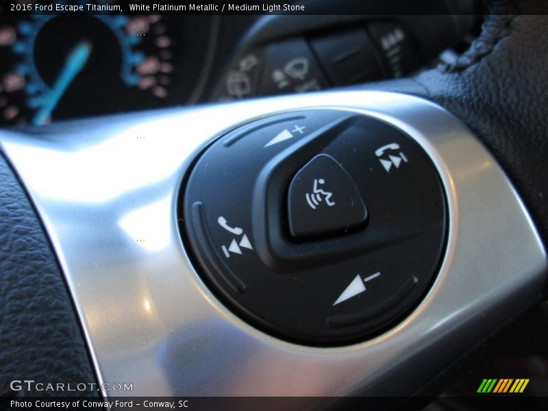 White Platinum Metallic / Medium Light Stone 2016 Ford Escape Titanium