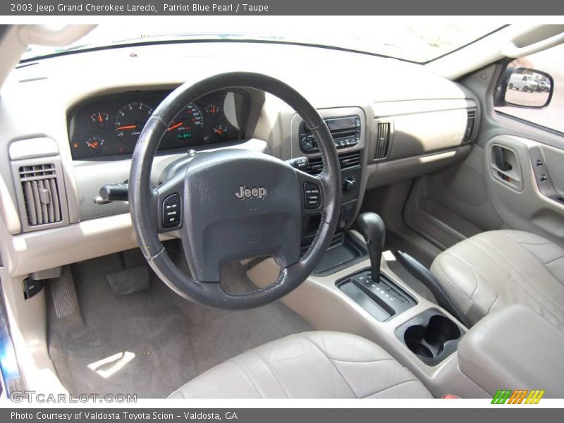 Patriot Blue Pearl / Taupe 2003 Jeep Grand Cherokee Laredo