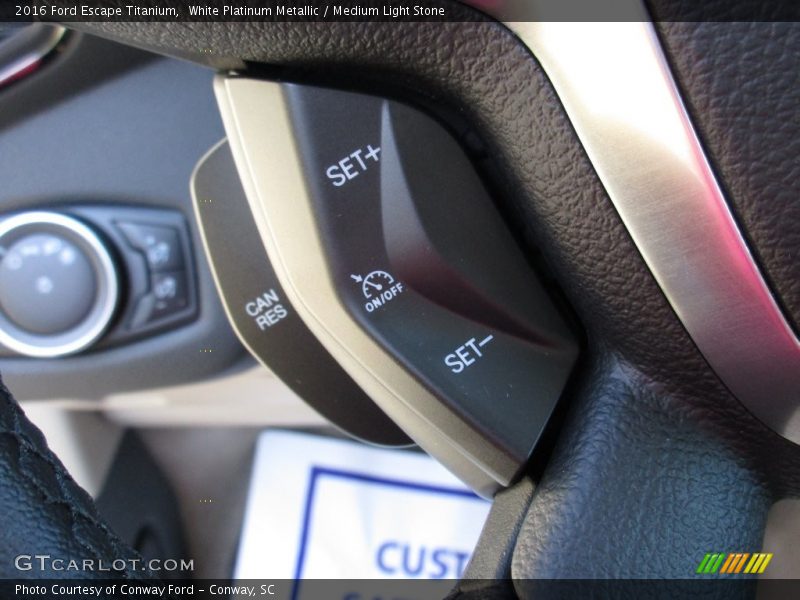 White Platinum Metallic / Medium Light Stone 2016 Ford Escape Titanium