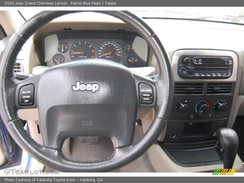 Patriot Blue Pearl / Taupe 2003 Jeep Grand Cherokee Laredo