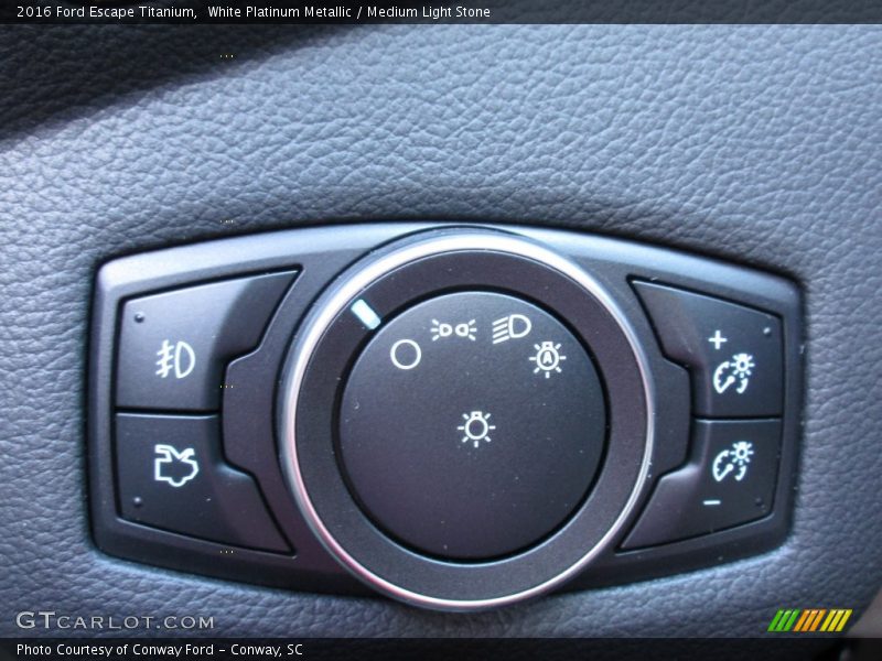 White Platinum Metallic / Medium Light Stone 2016 Ford Escape Titanium