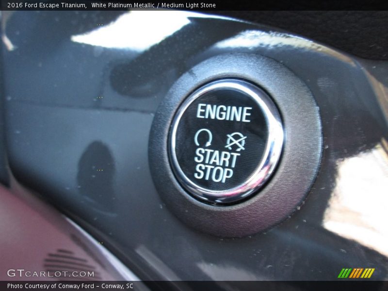 White Platinum Metallic / Medium Light Stone 2016 Ford Escape Titanium