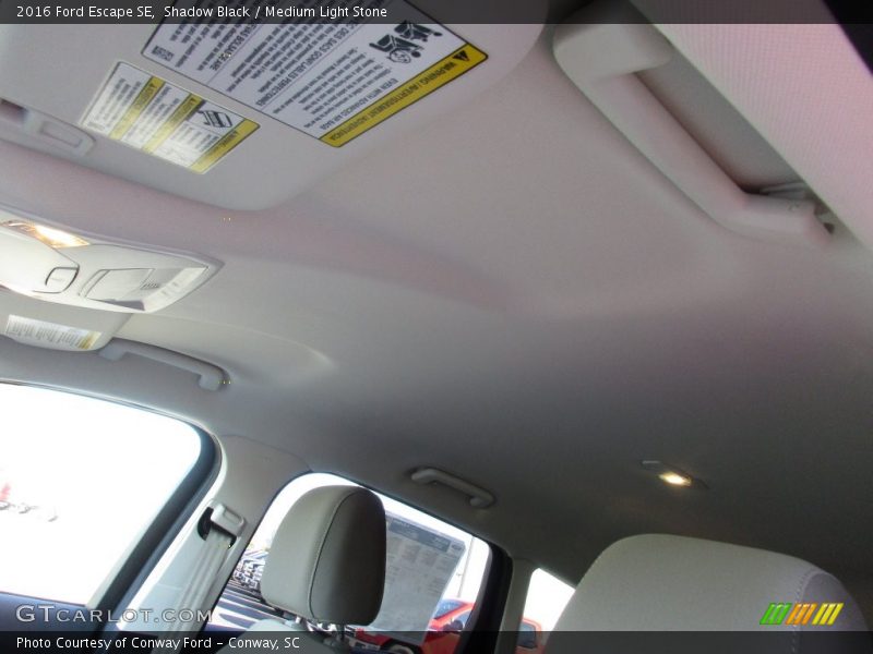 Shadow Black / Medium Light Stone 2016 Ford Escape SE