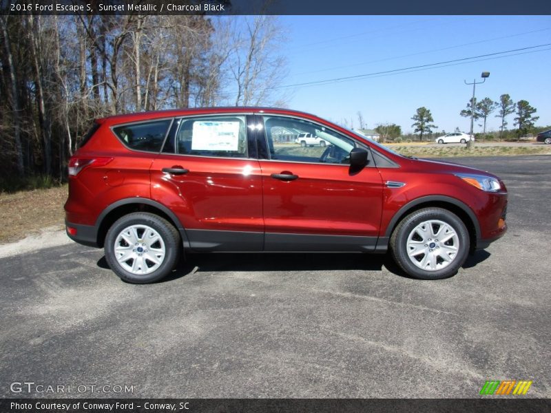 Sunset Metallic / Charcoal Black 2016 Ford Escape S