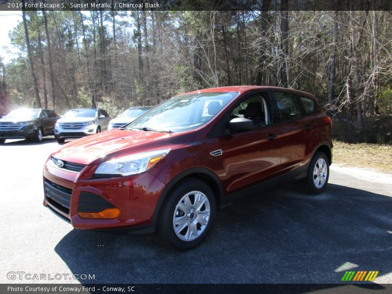 Sunset Metallic / Charcoal Black 2016 Ford Escape S
