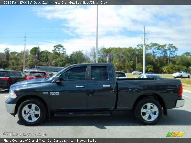 Mineral Gray Metallic / Black/Diesel Gray 2013 Ram 1500 SLT Quad Cab