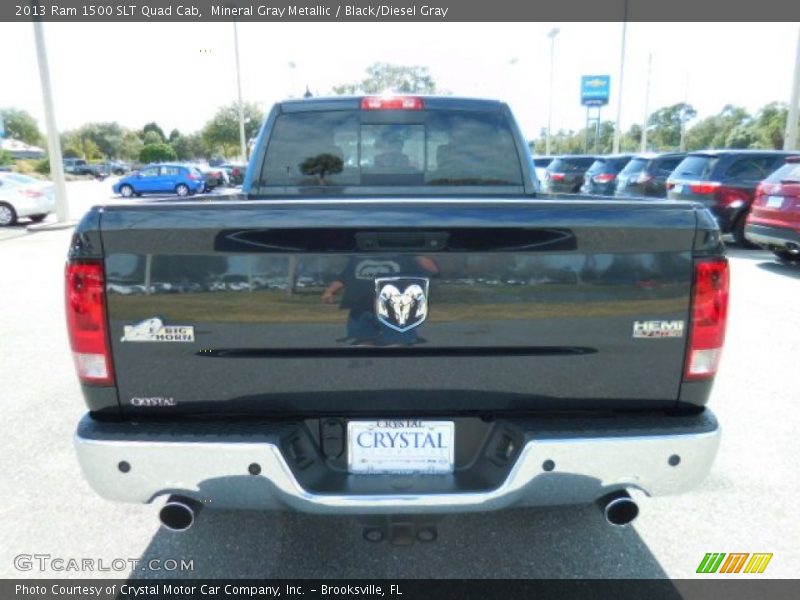 Mineral Gray Metallic / Black/Diesel Gray 2013 Ram 1500 SLT Quad Cab