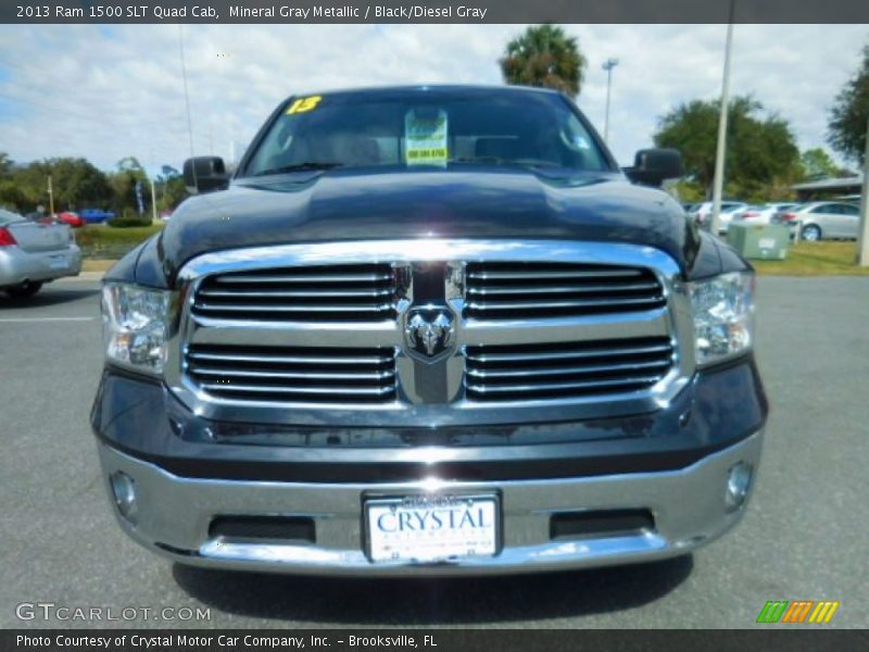 Mineral Gray Metallic / Black/Diesel Gray 2013 Ram 1500 SLT Quad Cab