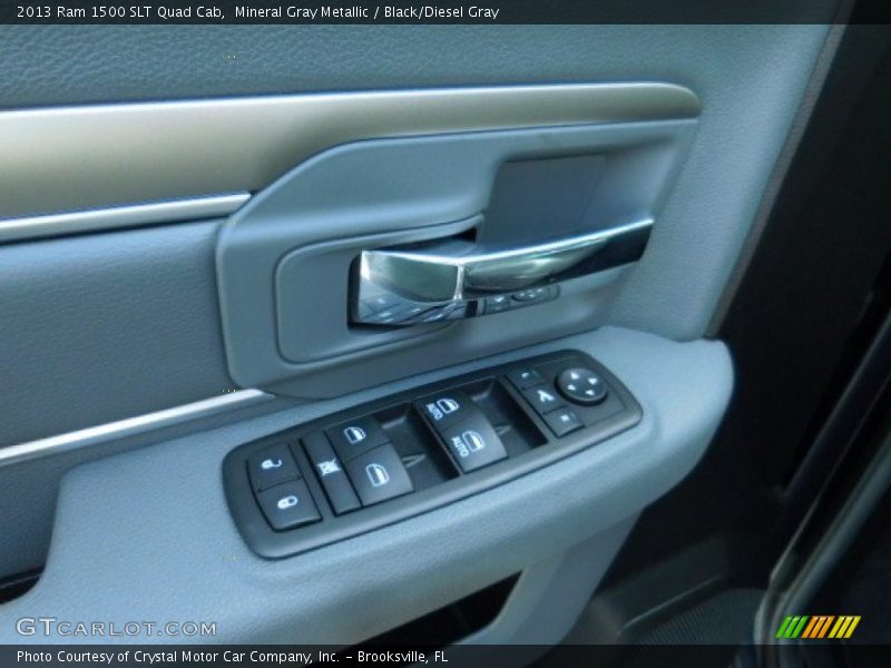 Mineral Gray Metallic / Black/Diesel Gray 2013 Ram 1500 SLT Quad Cab