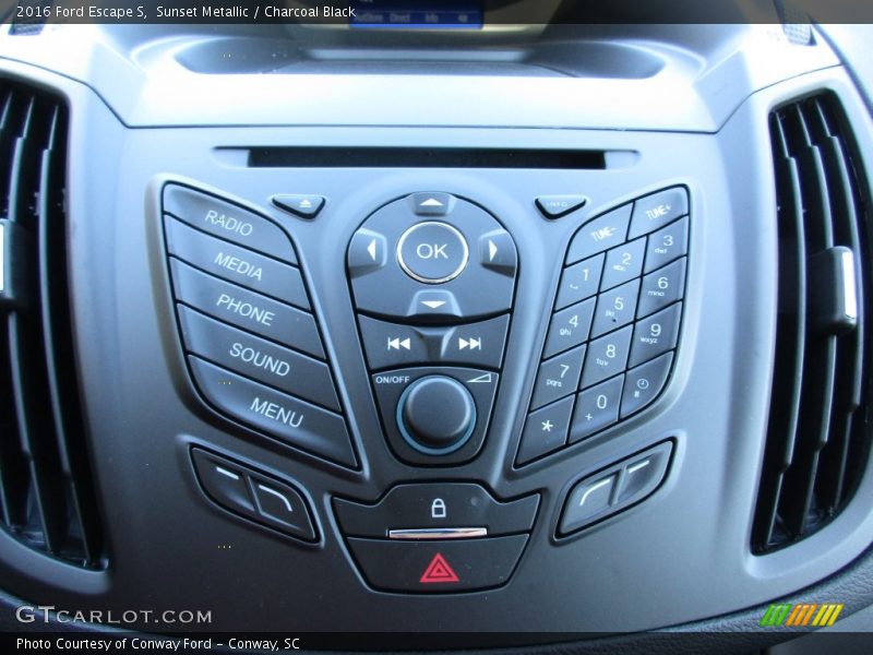 Sunset Metallic / Charcoal Black 2016 Ford Escape S