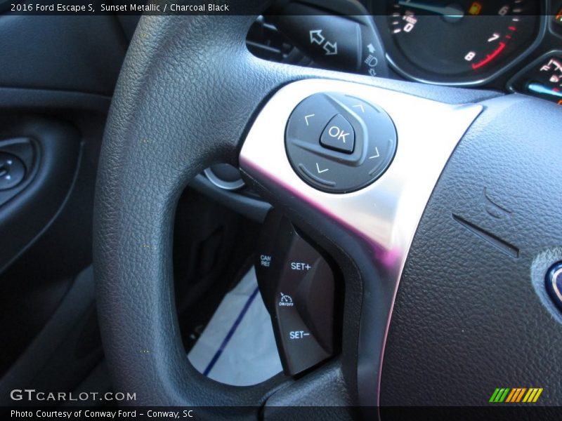 Sunset Metallic / Charcoal Black 2016 Ford Escape S