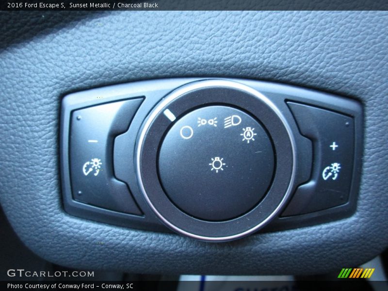 Sunset Metallic / Charcoal Black 2016 Ford Escape S