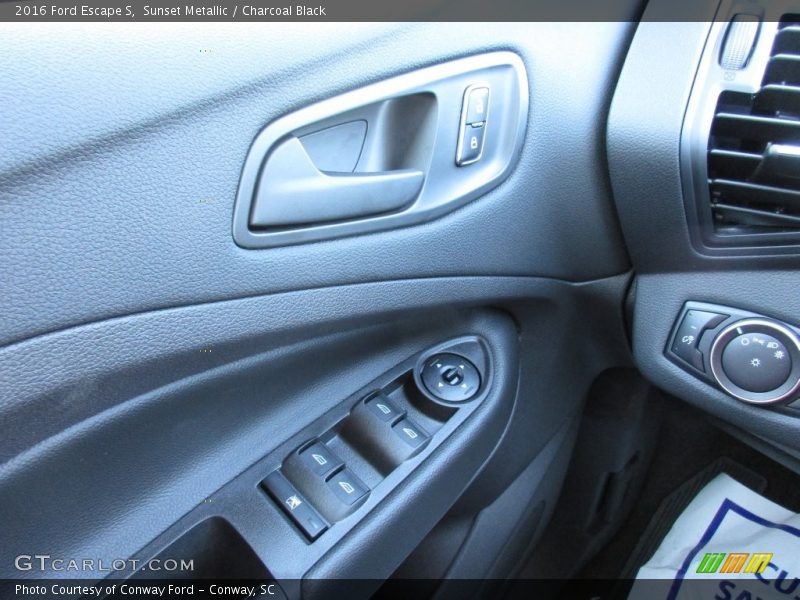 Sunset Metallic / Charcoal Black 2016 Ford Escape S