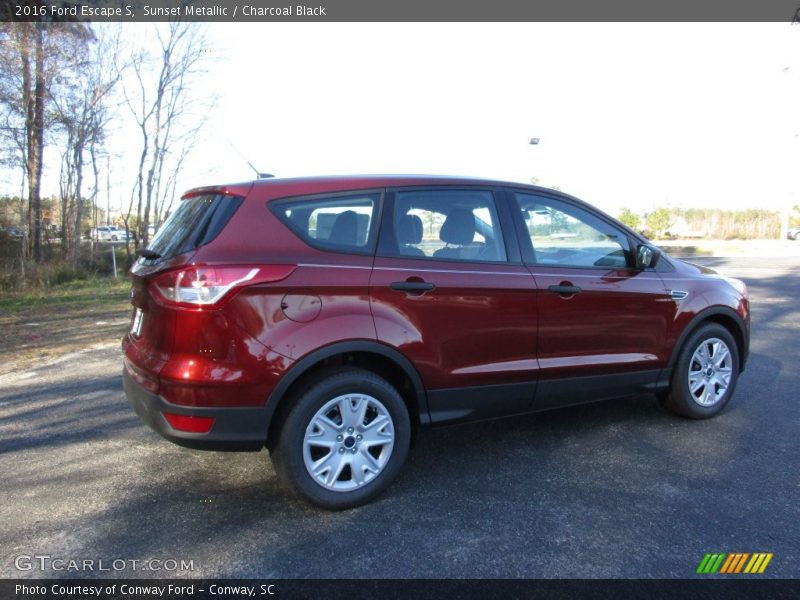 Sunset Metallic / Charcoal Black 2016 Ford Escape S