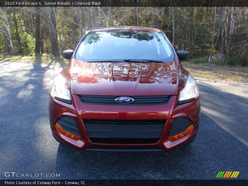 Sunset Metallic / Charcoal Black 2016 Ford Escape S