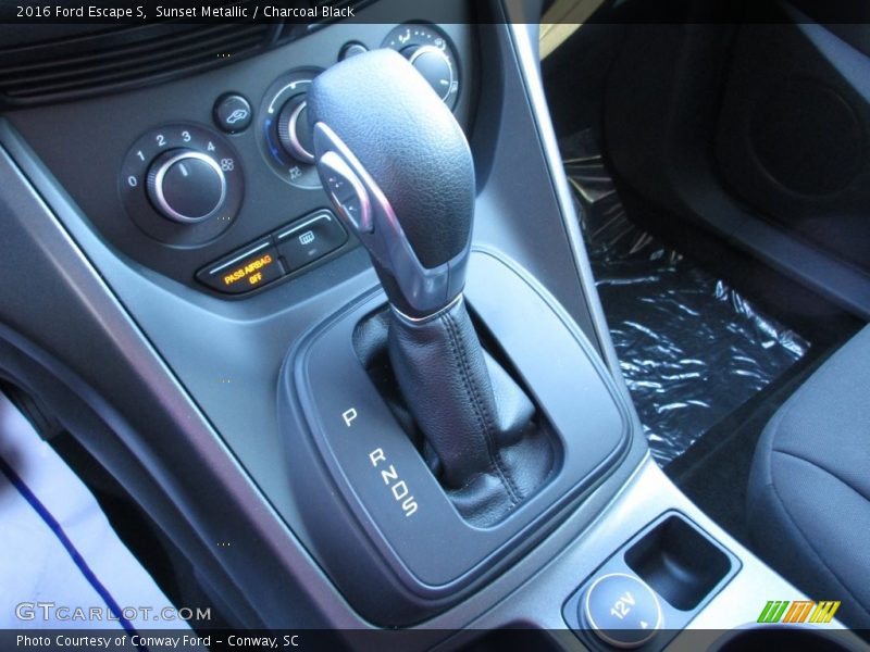 Sunset Metallic / Charcoal Black 2016 Ford Escape S