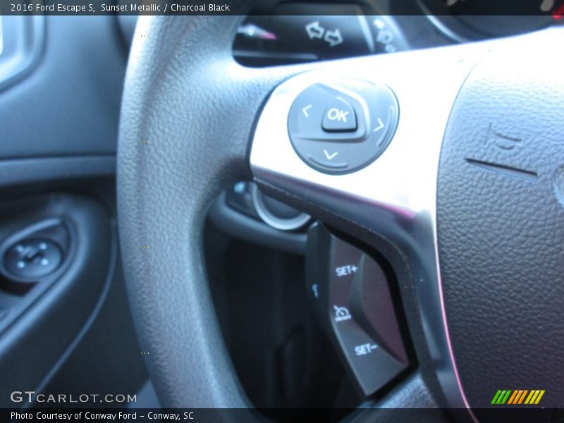 Sunset Metallic / Charcoal Black 2016 Ford Escape S