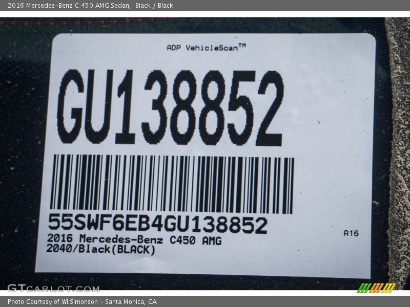 Black / Black 2016 Mercedes-Benz C 450 AMG Sedan