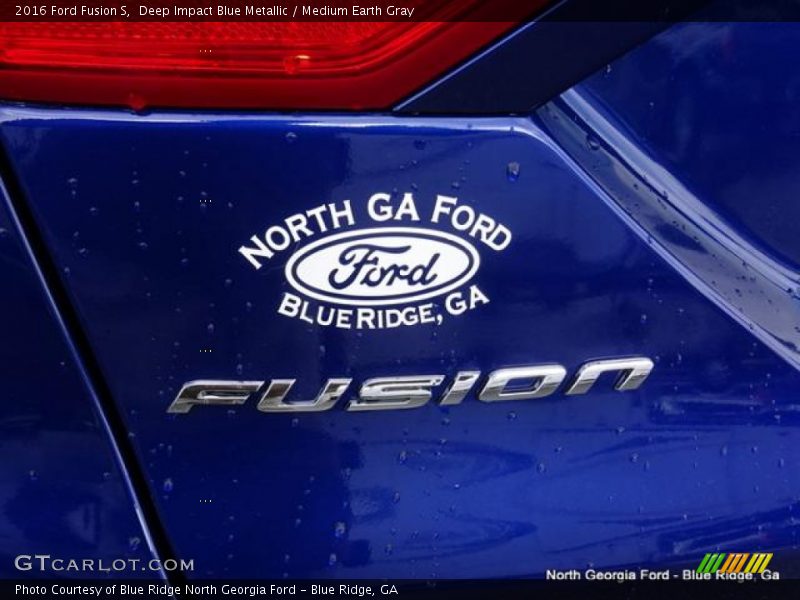 Deep Impact Blue Metallic / Medium Earth Gray 2016 Ford Fusion S