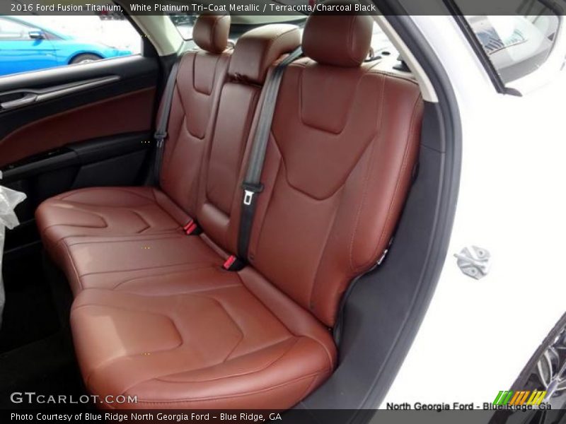 White Platinum Tri-Coat Metallic / Terracotta/Charcoal Black 2016 Ford Fusion Titanium