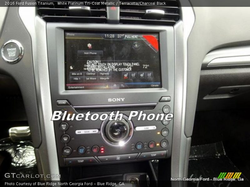 White Platinum Tri-Coat Metallic / Terracotta/Charcoal Black 2016 Ford Fusion Titanium