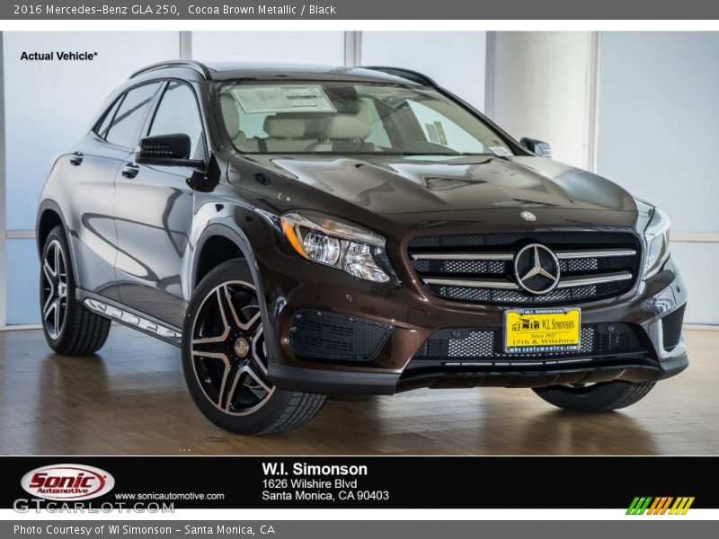 Cocoa Brown Metallic / Black 2016 Mercedes-Benz GLA 250