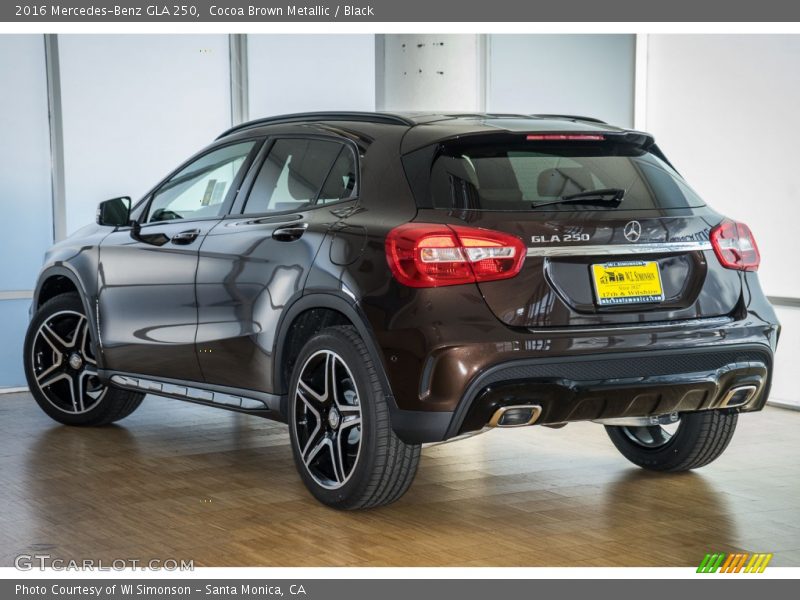 Cocoa Brown Metallic / Black 2016 Mercedes-Benz GLA 250