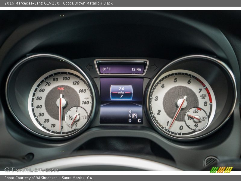  2016 GLA 250 250 Gauges