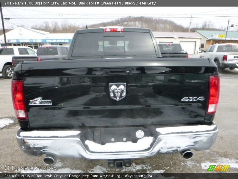 Black Forest Green Pearl / Black/Diesel Gray 2016 Ram 1500 Big Horn Crew Cab 4x4