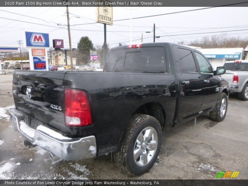 Black Forest Green Pearl / Black/Diesel Gray 2016 Ram 1500 Big Horn Crew Cab 4x4