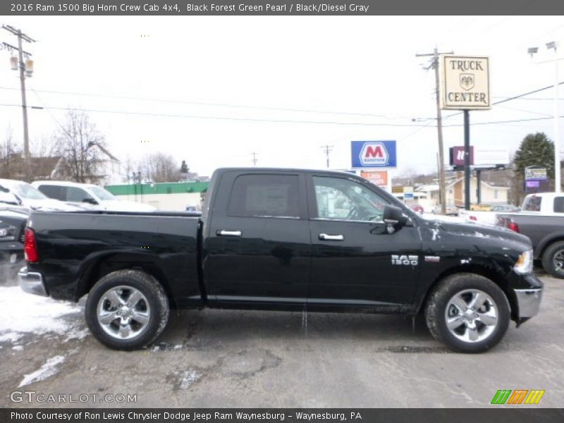 Black Forest Green Pearl / Black/Diesel Gray 2016 Ram 1500 Big Horn Crew Cab 4x4