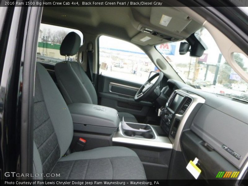 Black Forest Green Pearl / Black/Diesel Gray 2016 Ram 1500 Big Horn Crew Cab 4x4