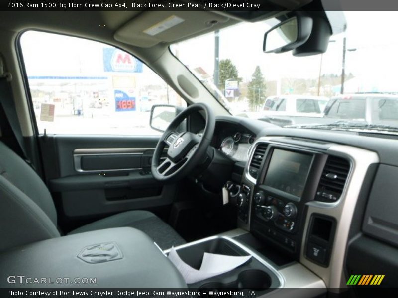 Black Forest Green Pearl / Black/Diesel Gray 2016 Ram 1500 Big Horn Crew Cab 4x4