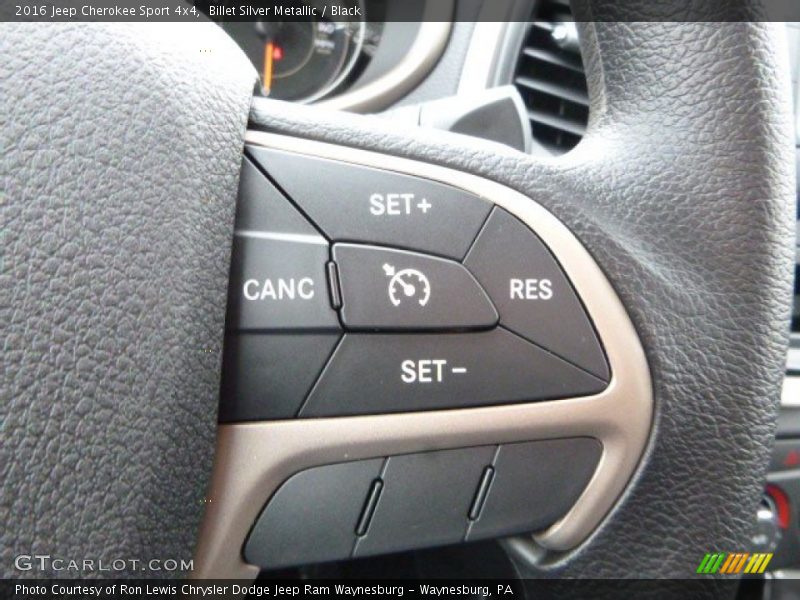 Billet Silver Metallic / Black 2016 Jeep Cherokee Sport 4x4