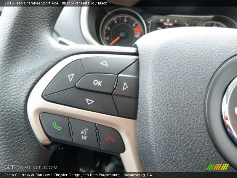 Billet Silver Metallic / Black 2016 Jeep Cherokee Sport 4x4