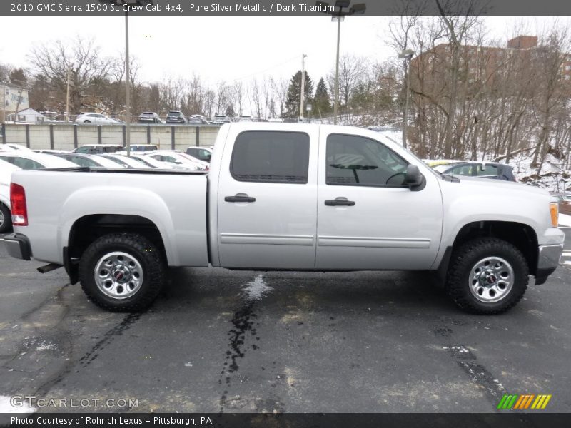 Pure Silver Metallic / Dark Titanium 2010 GMC Sierra 1500 SL Crew Cab 4x4