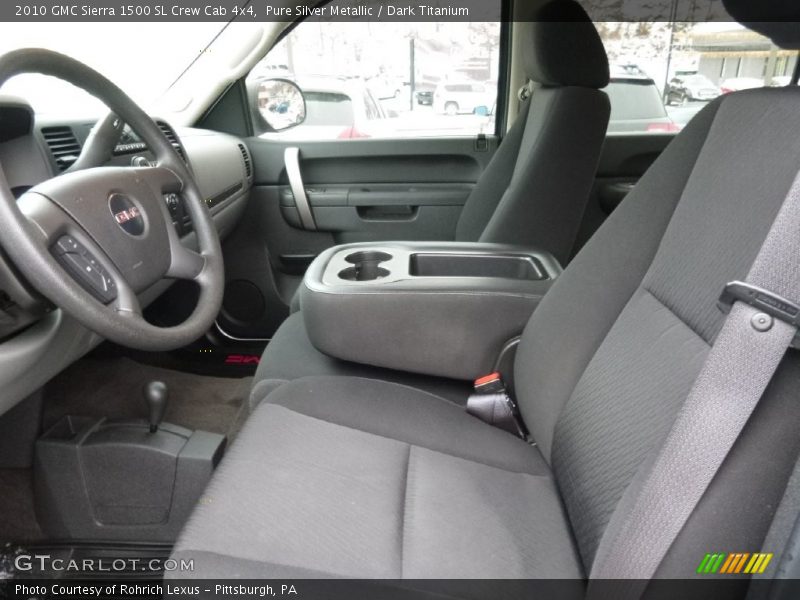 Pure Silver Metallic / Dark Titanium 2010 GMC Sierra 1500 SL Crew Cab 4x4