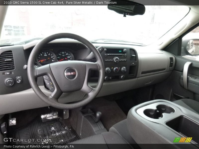 Pure Silver Metallic / Dark Titanium 2010 GMC Sierra 1500 SL Crew Cab 4x4