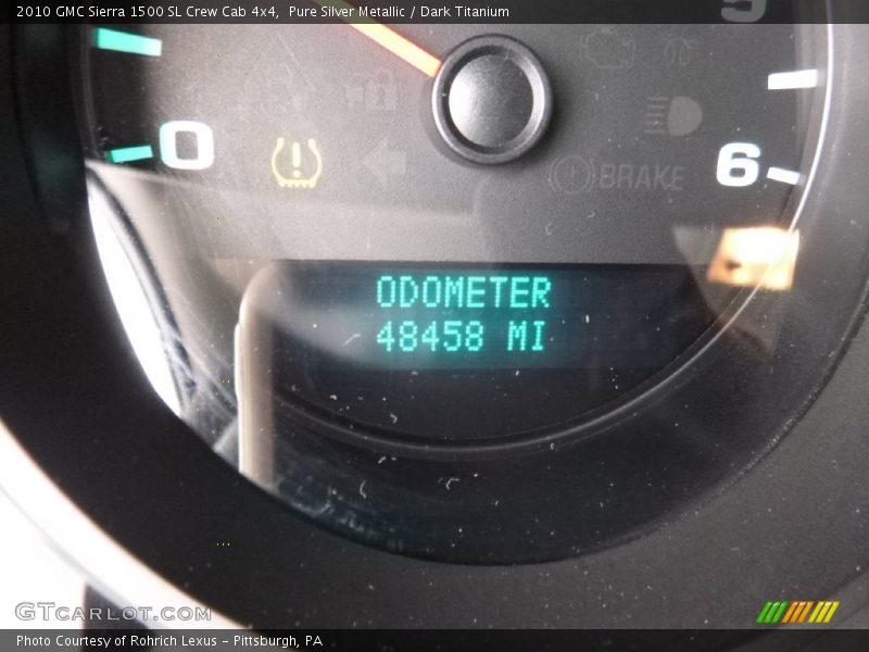Pure Silver Metallic / Dark Titanium 2010 GMC Sierra 1500 SL Crew Cab 4x4