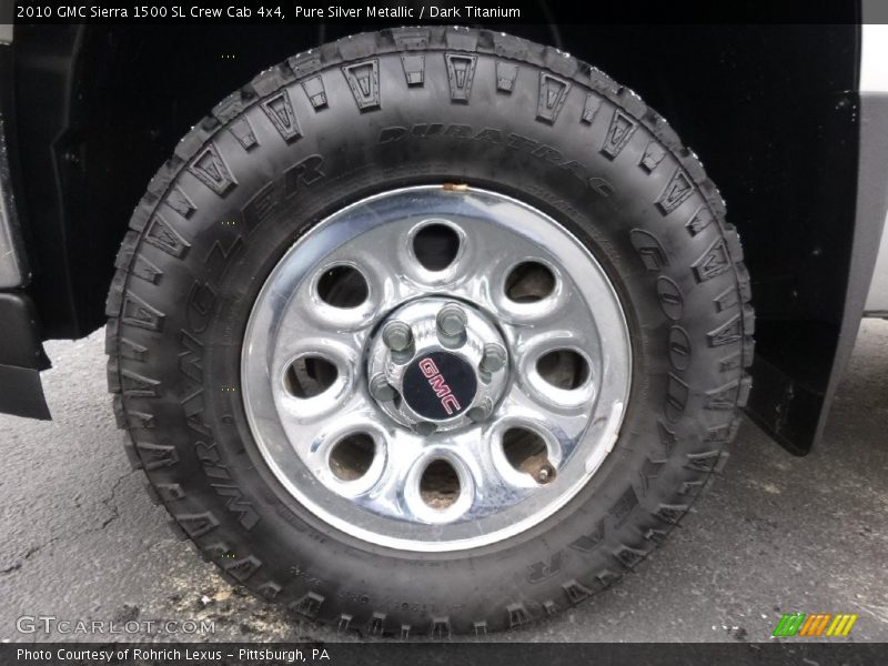 Pure Silver Metallic / Dark Titanium 2010 GMC Sierra 1500 SL Crew Cab 4x4