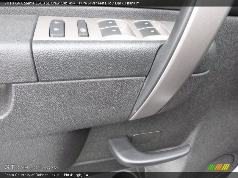 Pure Silver Metallic / Dark Titanium 2010 GMC Sierra 1500 SL Crew Cab 4x4