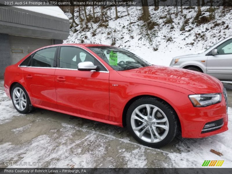 Misano Red Pearl / Black/Lunar Silver 2015 Audi S4 Prestige 3.0 TFSI quattro