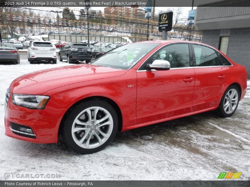 Misano Red Pearl / Black/Lunar Silver 2015 Audi S4 Prestige 3.0 TFSI quattro