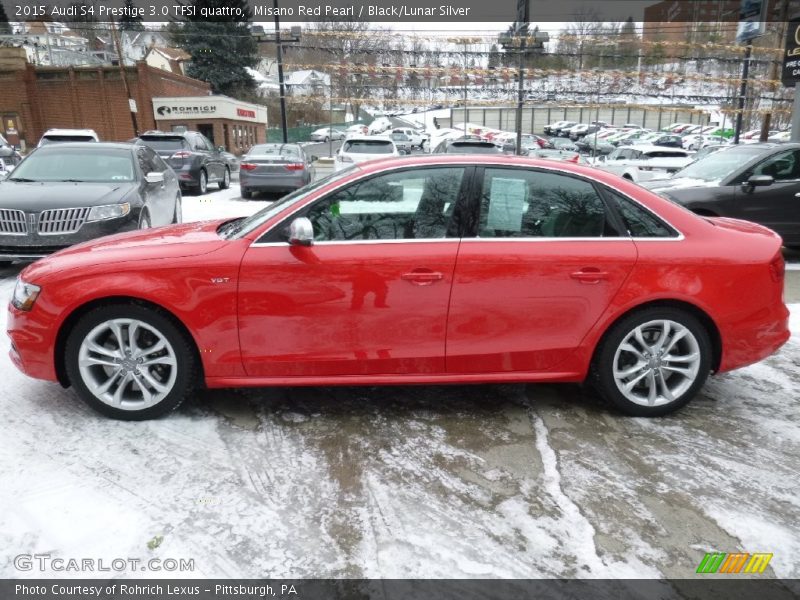 Misano Red Pearl / Black/Lunar Silver 2015 Audi S4 Prestige 3.0 TFSI quattro