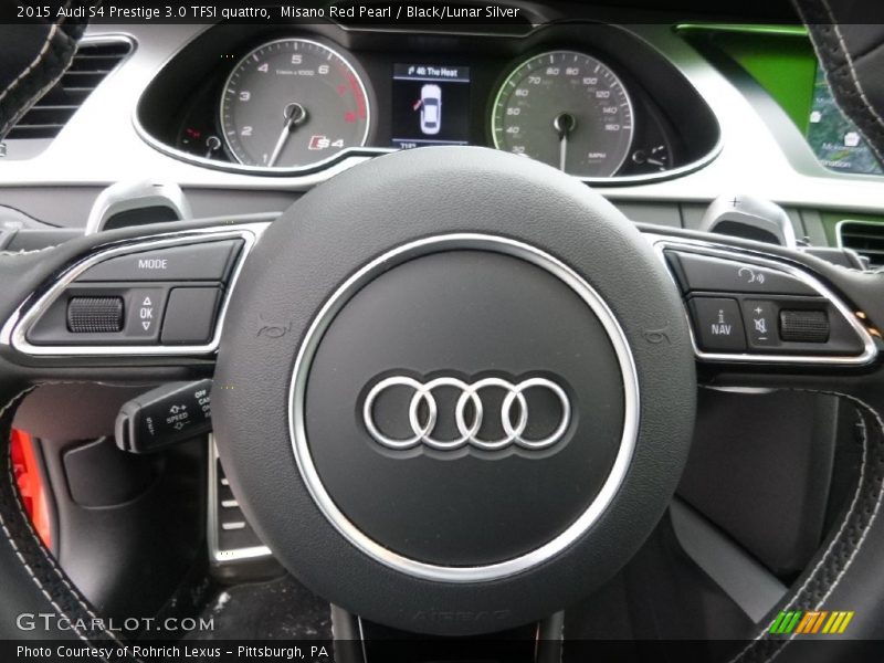 Misano Red Pearl / Black/Lunar Silver 2015 Audi S4 Prestige 3.0 TFSI quattro