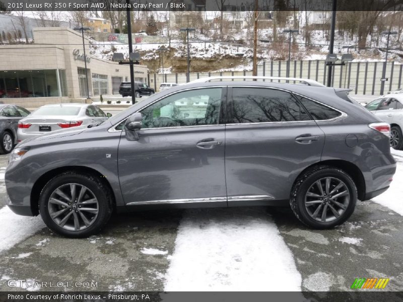Nebula Gray Pearl / Black 2015 Lexus RX 350 F Sport AWD