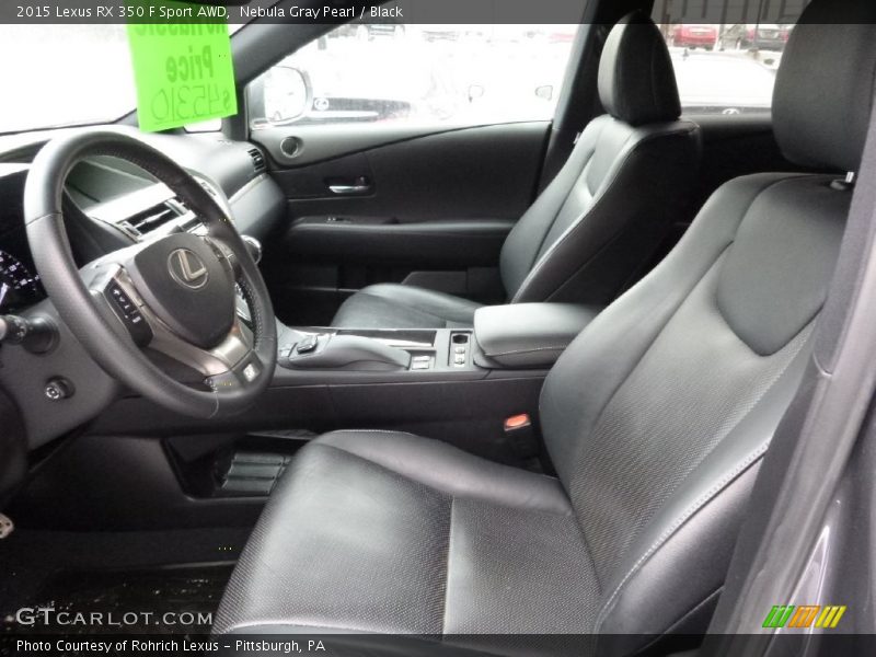 Front Seat of 2015 RX 350 F Sport AWD