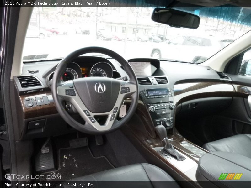 Crystal Black Pearl / Ebony 2010 Acura MDX Technology