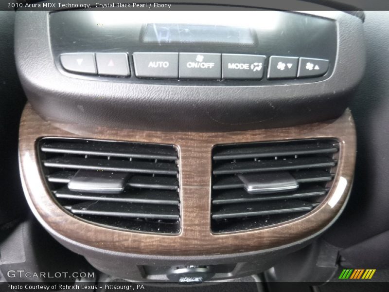 Crystal Black Pearl / Ebony 2010 Acura MDX Technology