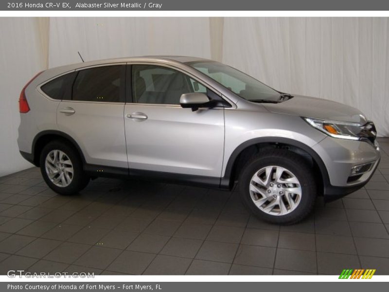 Alabaster Silver Metallic / Gray 2016 Honda CR-V EX